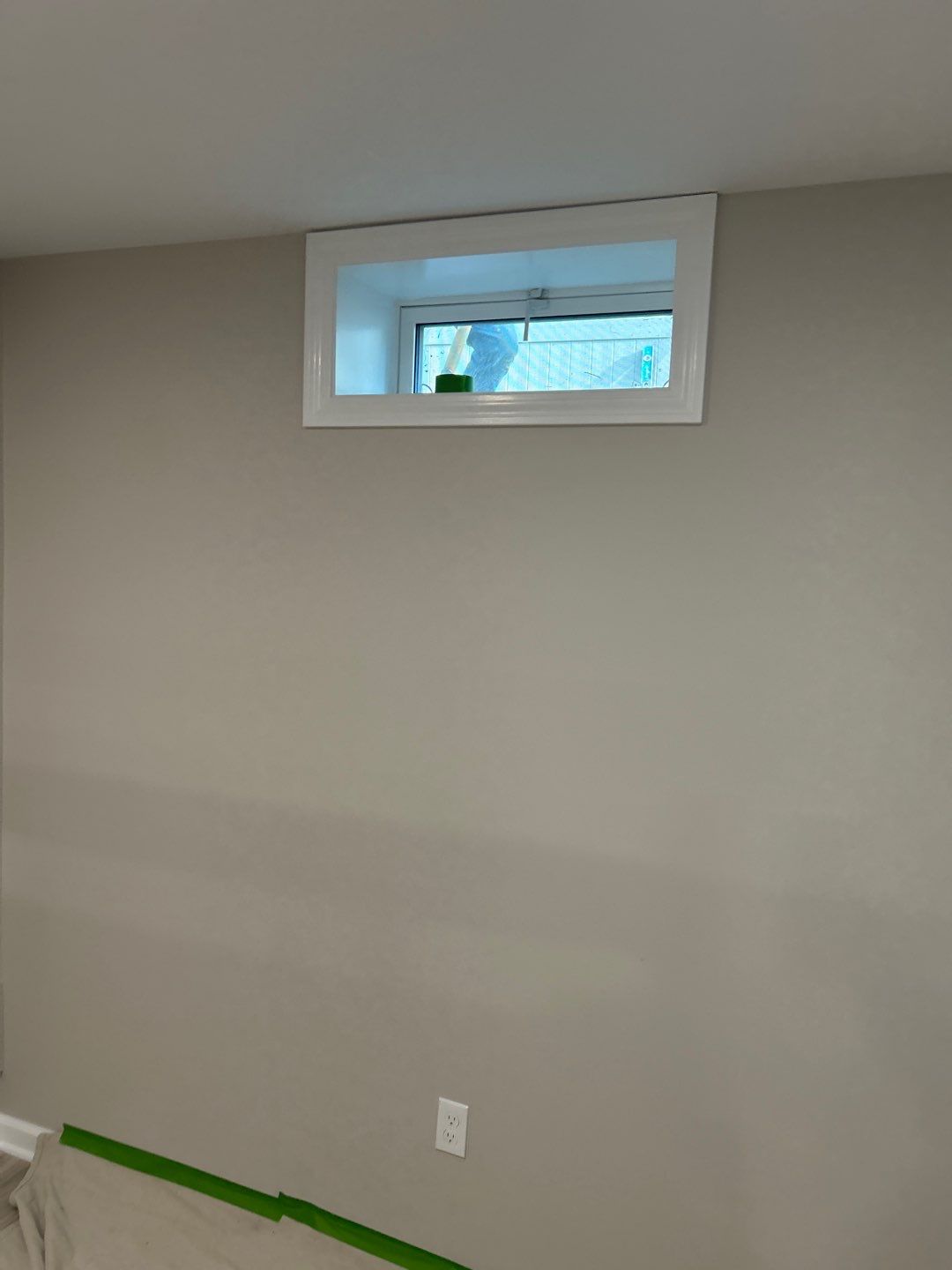 Before egress window installation in East Lyme, Connecticut — interior view