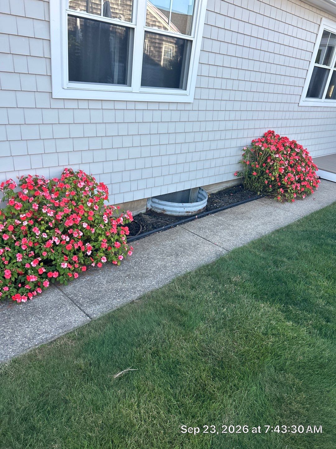 Before egress window installation in Waterford, Connecticut — exterior view